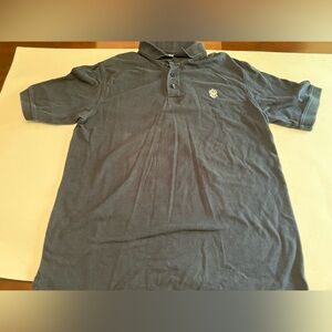 SouthPole Polo Shirt Mens L Navy Cotton Logo Streetwear Golf Distressed VTG Y2K